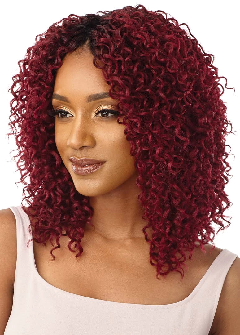 Outre Human Hair Purple Pack 3PCS WET and WAVY STYLE BOHO CURL