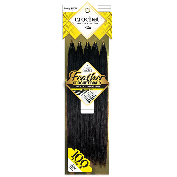 Hollywood Virgin Remy Crochet 100% Remy Human Hair Yaki 18"