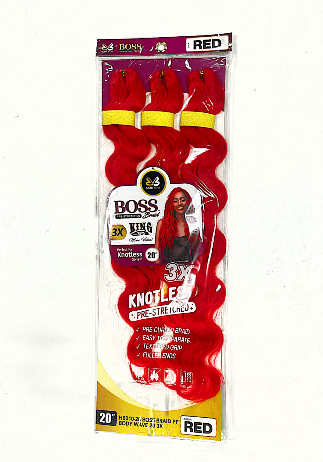 BOBBI BOSS PRE-STRETCHED KNOTLESS BRAIDING HAIR - 3X BODY WAVE 20"