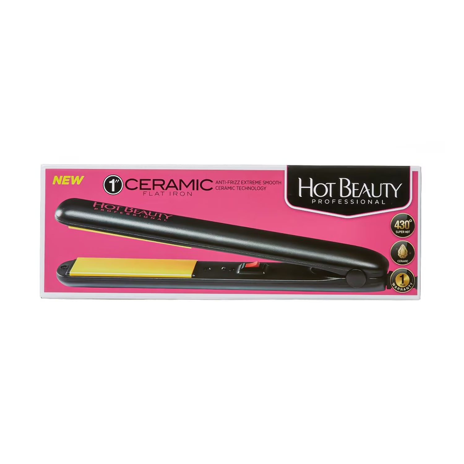 Hot Beauty Professional 1" Ceramic Flat Iron