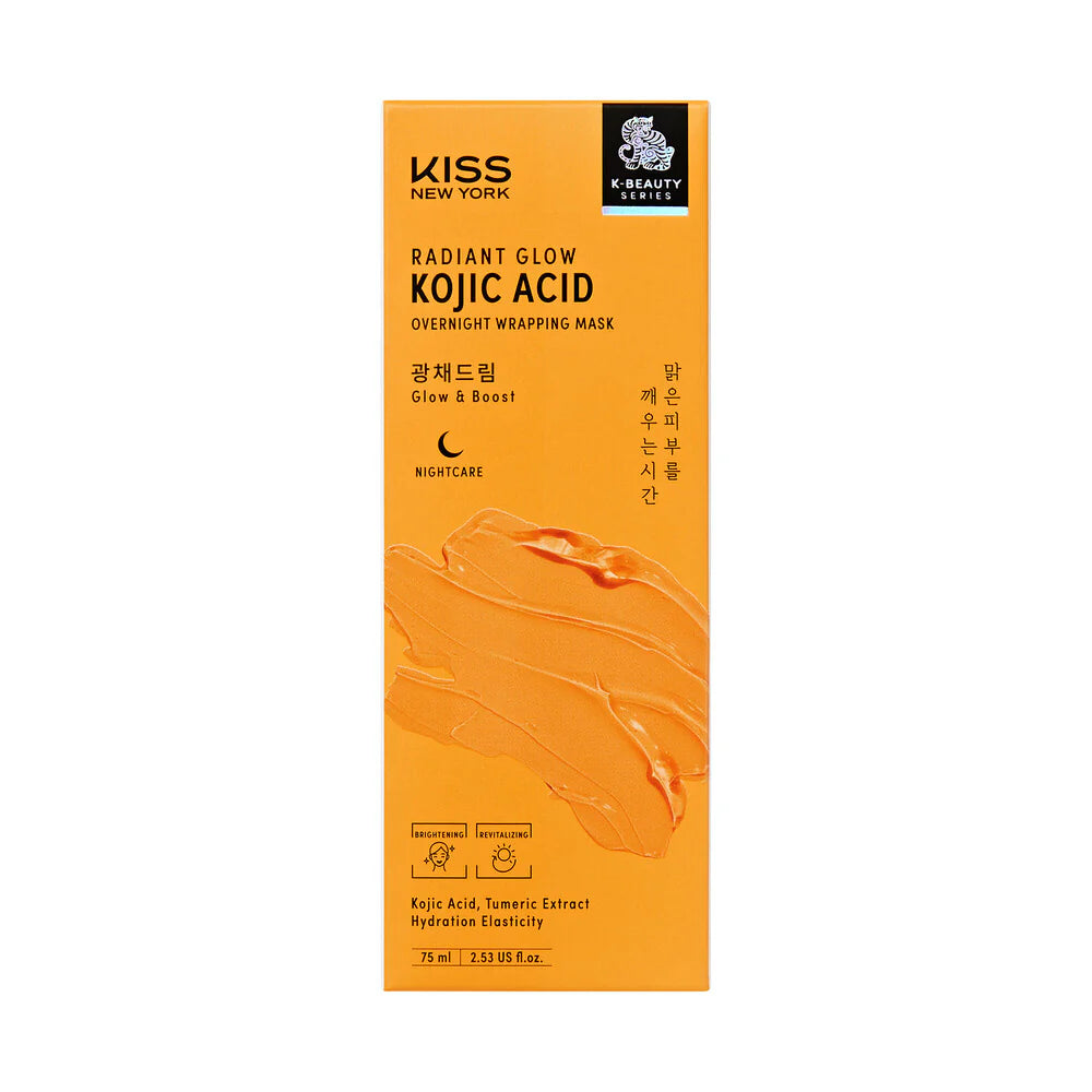 Kiss New York Radiant Glow Kojic Acid Overnight Wrapping Mask 2.53 fl oz - KWR02