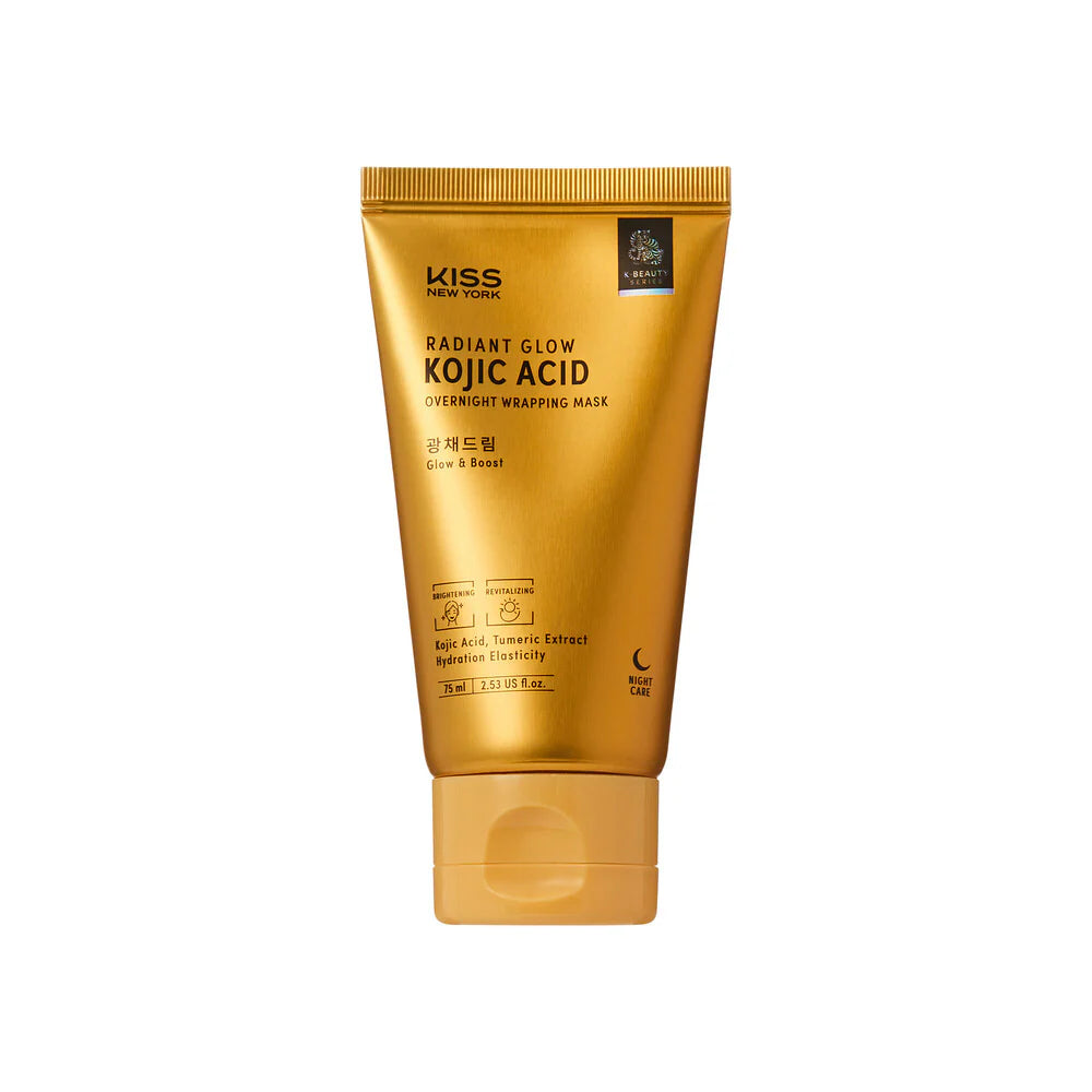 Kiss New York Radiant Glow Kojic Acid Overnight Wrapping Mask 2.53 fl oz - KWR02
