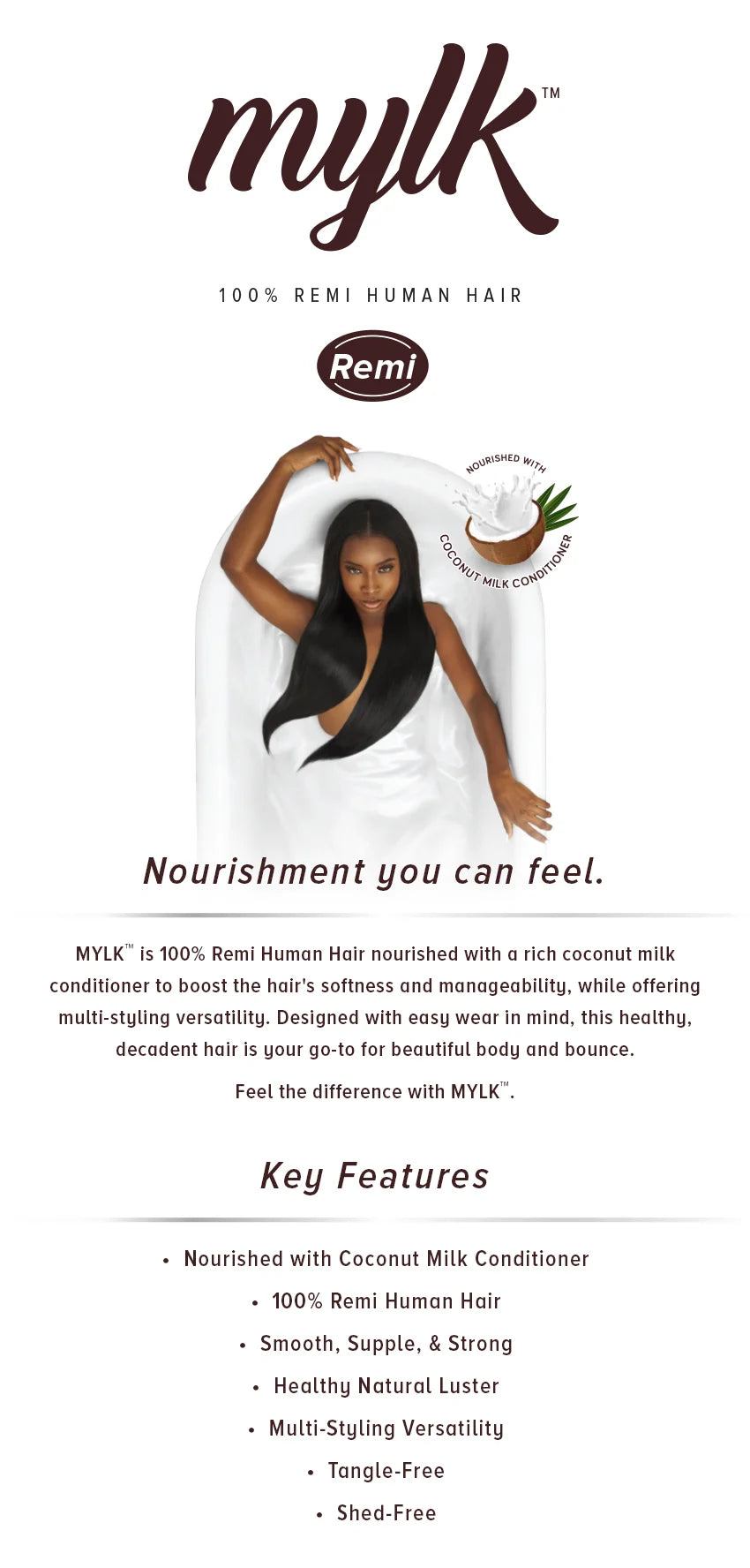 Mylk 100% Remi Human Hair – Weave Track Hair