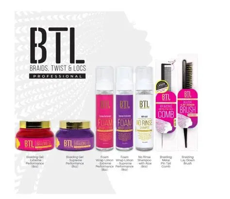 BTL Professional Braiding Gel – Extreme Performance (Pink)