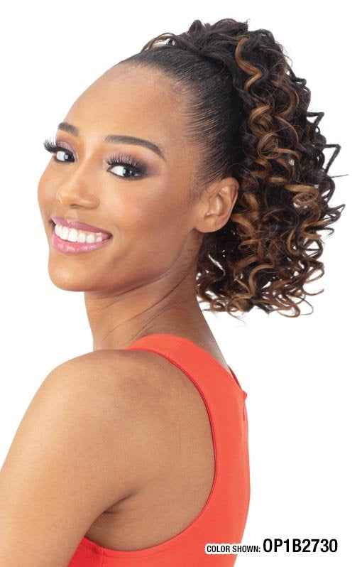 MODEL MODEL GARDENIA DRAWSTRING PONYTAIL - APPLE BLOSSOM