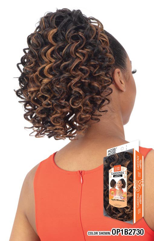 MODEL MODEL GARDENIA DRAWSTRING PONYTAIL - APPLE BLOSSOM