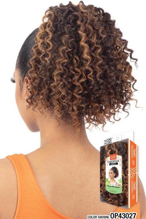 MODEL MODEL GARDENIA DRAWSTRING PONYTAIL - DEEP BLOSSOM