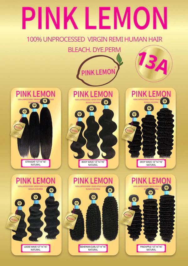 Pink Lemon 100% Human Hair Bundles – Natural