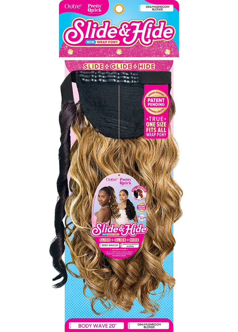Outre Pretty Quick Slide & Hide Wrap Pony – Body Wave 20"