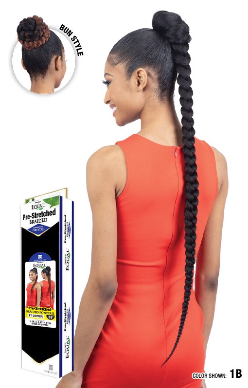 SHAKE-N-GO PRE-STRETCHED BRAIDED DRAWSTRING PONYTAIL - 38"