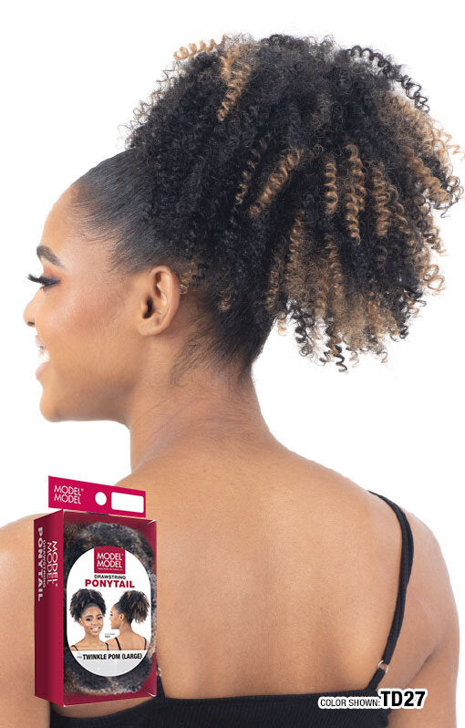 MODEL MODEL GARDENIA DRAWSTRING PONYTAIL - TWINKLE POM (L)