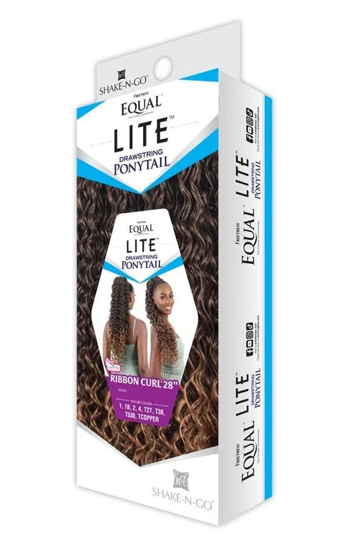 Shake-N-Go Equal Lite Ponytail – Ribbon Curl 28”