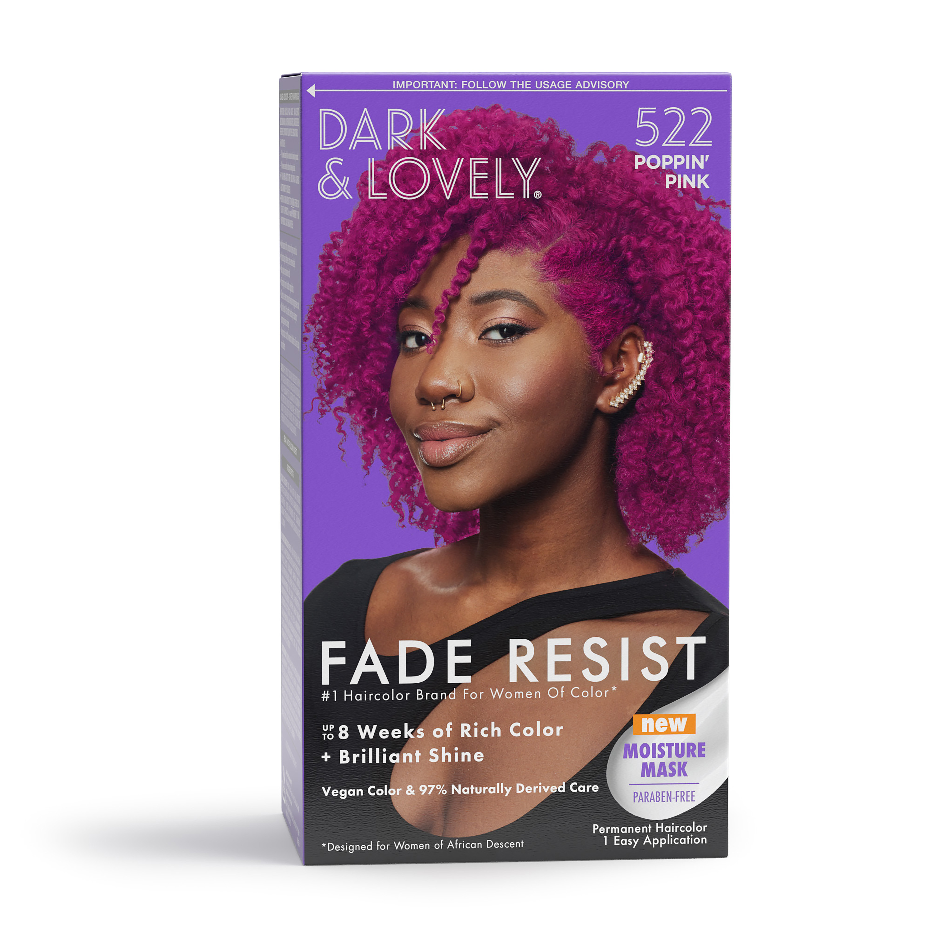 DARK AND LOVELY - FADE RESIST - PERMANENT HAIR COLOR - 1 APPLICATION