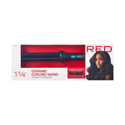 RED BY KISS 1 1/4" CERAMIC CURLING WAND