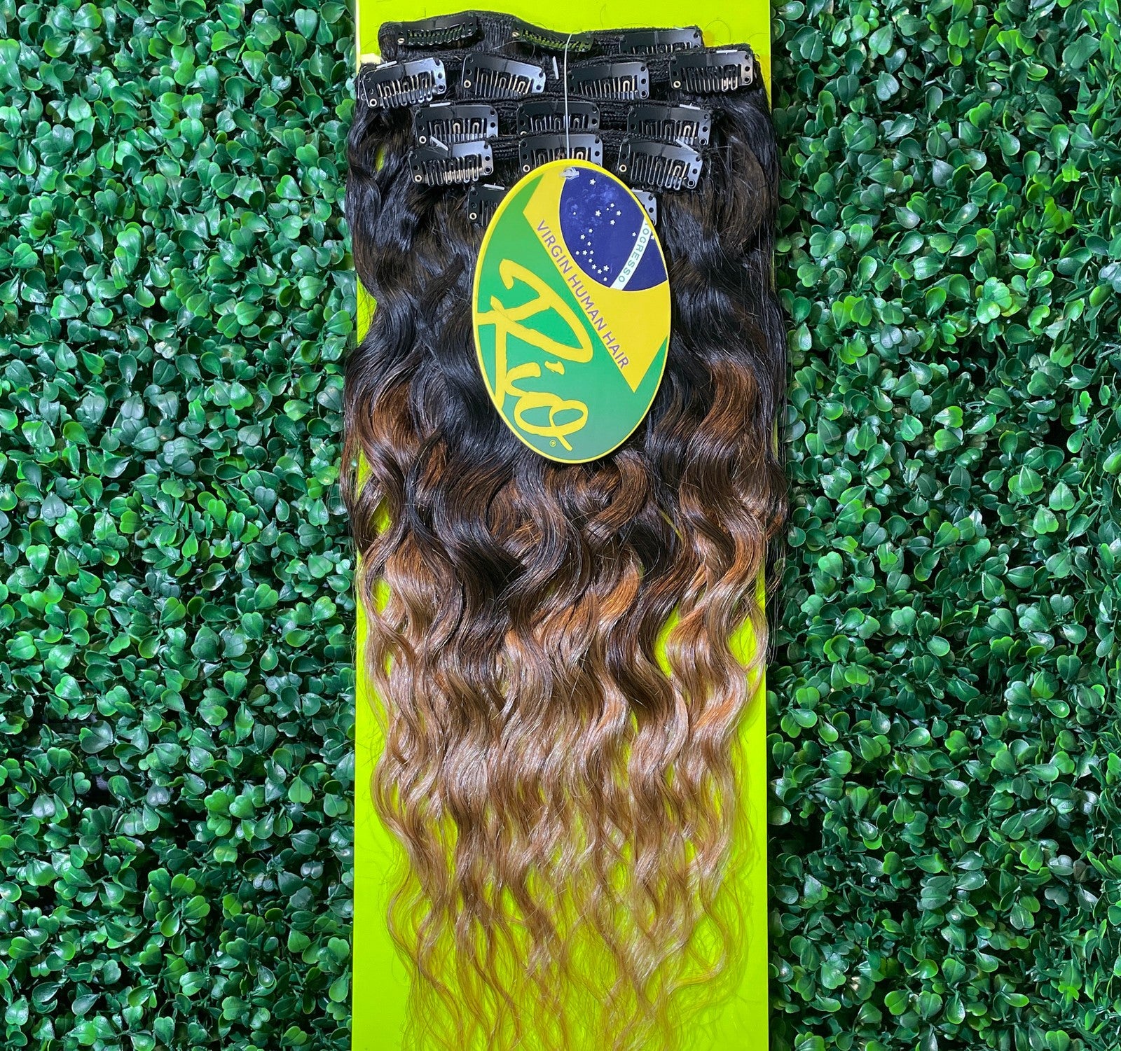 RIO 12A 100% VIRGIN BRAZILIAN REMY HAIR - 9 PCS CLIP IN  EXTENTION -  EGYPTIAN OCEAN