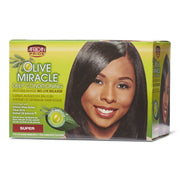 African Pride Olive Miracle Deep Conditioning No Lye Super Relaxer System