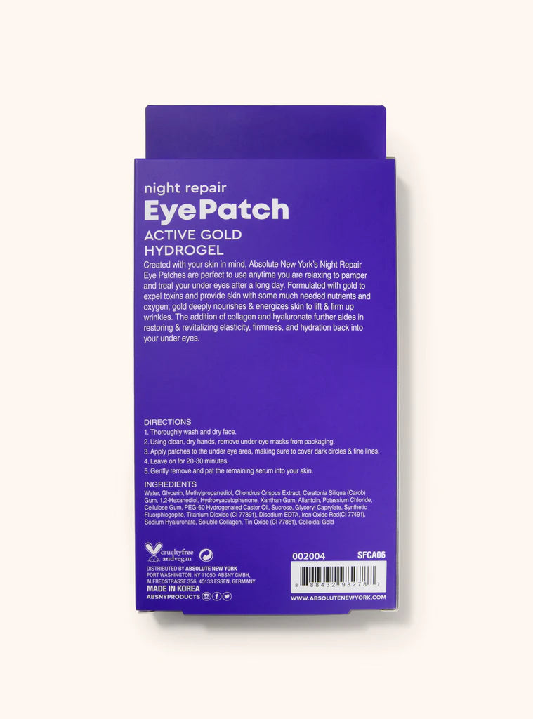 Absolute New York Night Repair Eye Patch Active Gold Hydrogel