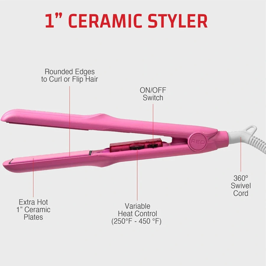 RED BY KISS 1" CERAMIC STYLER