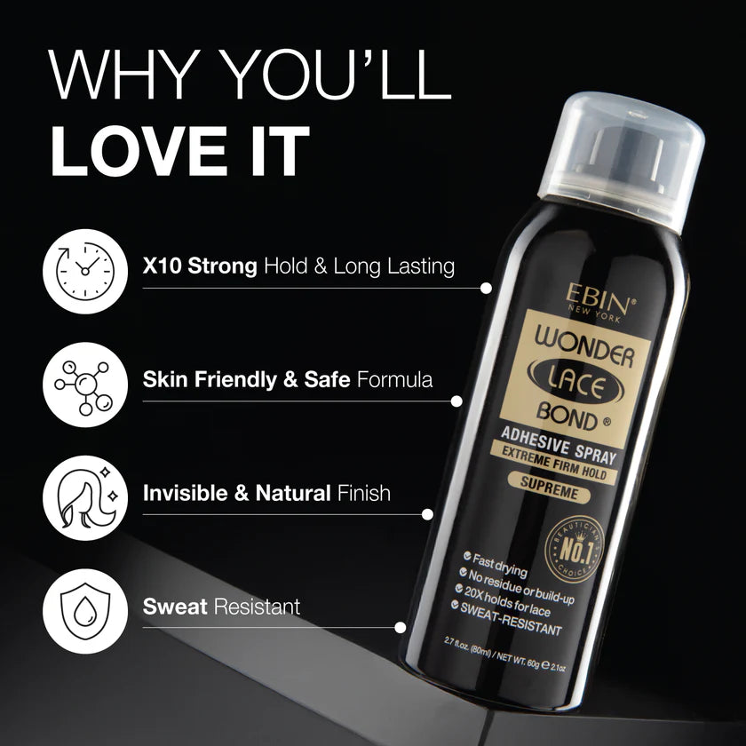 EBIN New York Wonder Lace Bond Wig Adhesive Spray – Supreme
