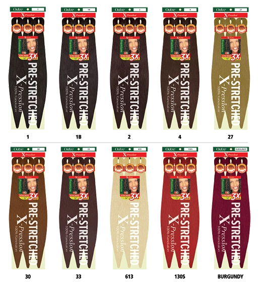 OUTRE X-PRESSION PRE-STRETCH BRAIDING HAIR - 100% KANEKALON - 3X ULTRA BRAID