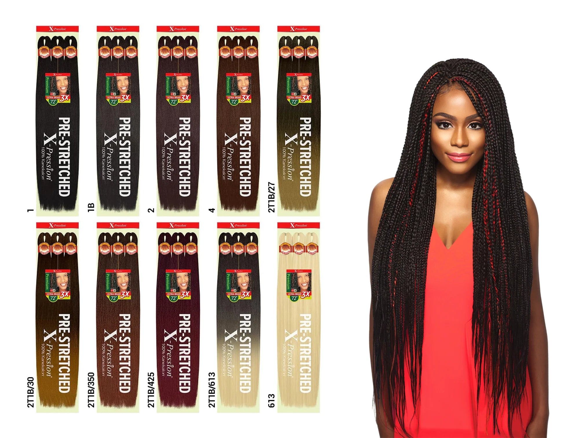 OUTRE SYNTHETIC PRESTRETCH ULTRA BRAID - XPRESSION 6X 52"