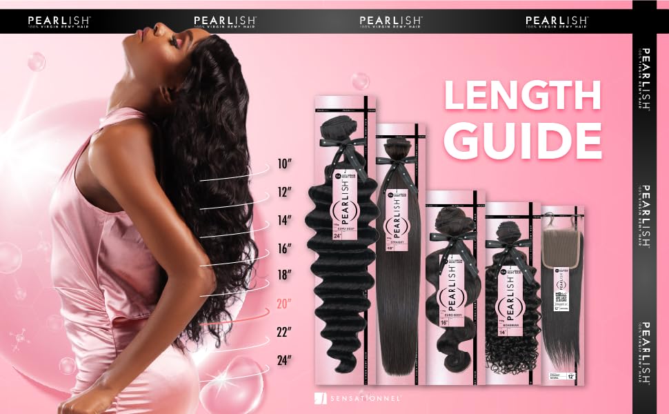 Sensationnel Pearlish 100% Human Hair Bundles – Natural Black