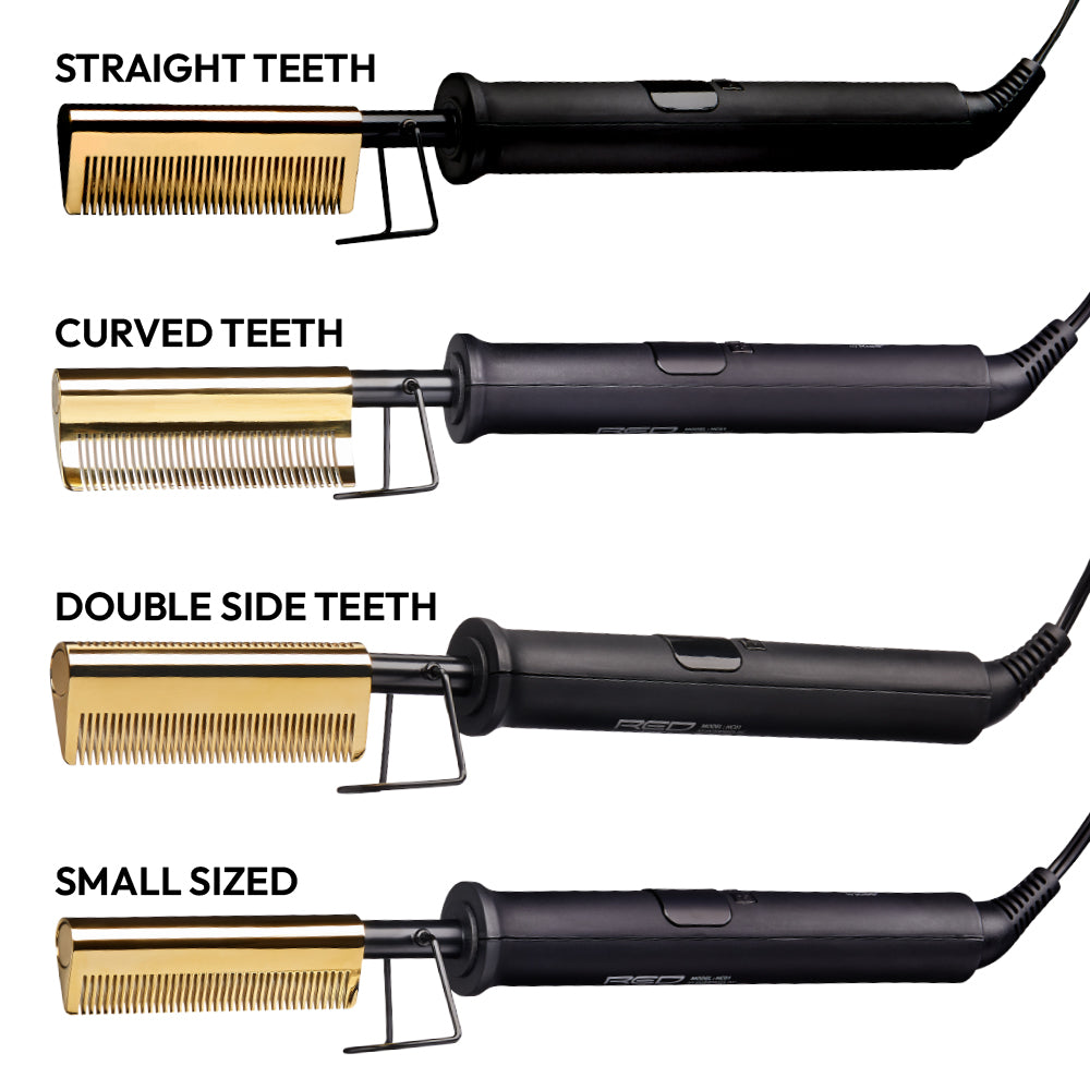 RED BY KISS HOT STYLER PRESSING COMB - CURVED TEETH