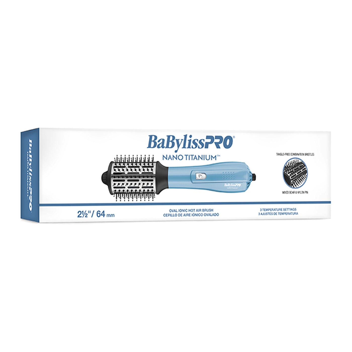 BaBylissPRO Nano Titanium Oval Ionic Hot Air Brush – 2.5” (64mm)