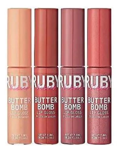 Ruby Kisses Butter Bomb Lip Gloss – With Jojoba Oil, Shea Butter & Vitamin E