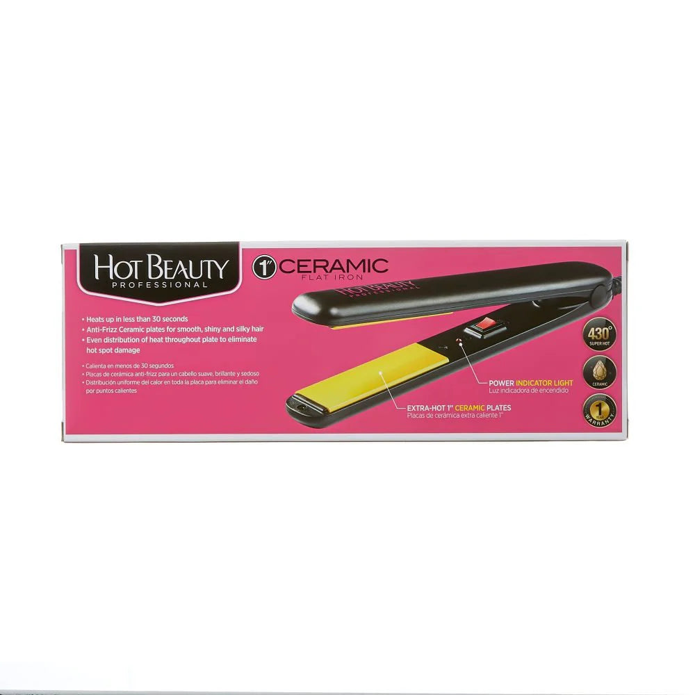 Hot Beauty Professional 1" Ceramic Flat Iron