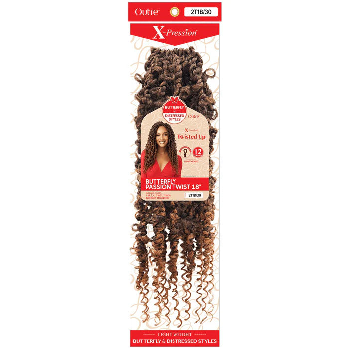 Outre Crochet Braids X-Pression Twisted Up Butterfly Passion Twist 18"