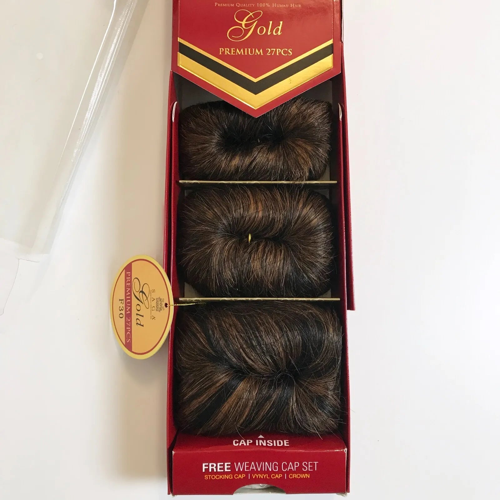 SHAKE-N-GO SAGA GOLD REMY HAIR - PREMIUM 27 PCS