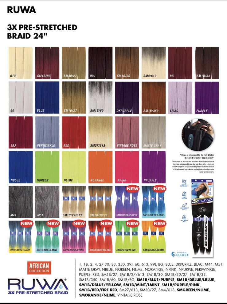 SENSATIONNEL 3X RUWA - PRE-STRETCHED BRAID - 24"