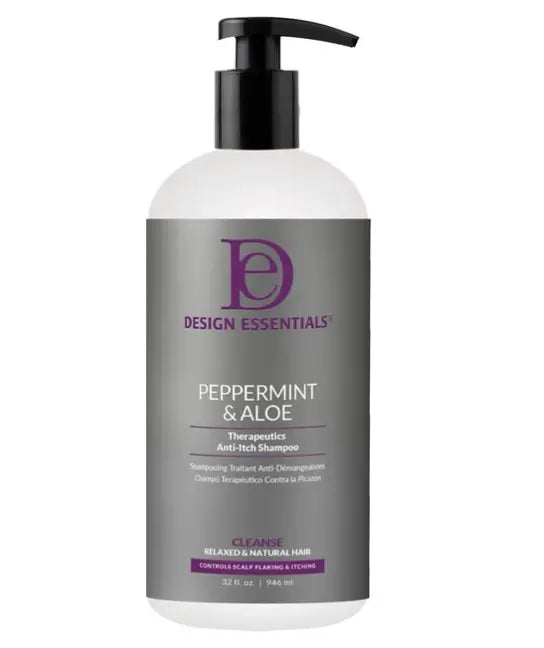 DESIGN ESSENTIALS PEPPERMINT & ALOE THERAPEUTICS ANTI-ITCH SHAMPOO 32 FL OZ