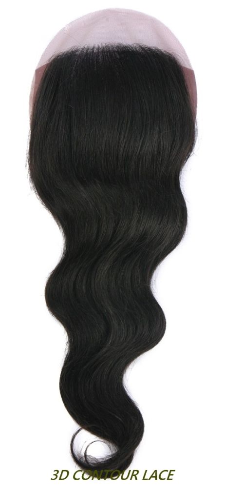 Trill Unprocessed Brazilian Virgin Human Hair 3D CONTOUR LACE 4X4 CLOSURE BODYWAVE 14 Inch - Hollywood Beauty STL