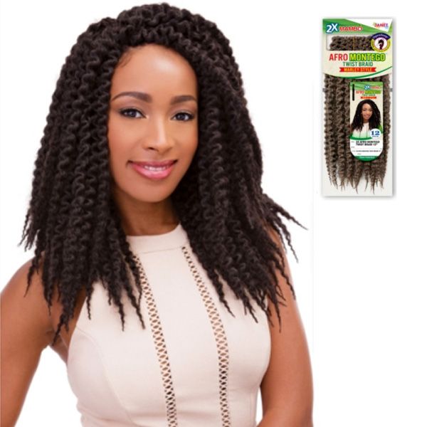 Janet Collection Synthetic Crochet Braid - 2x MAMBO AFRO MONTEGO TWIST 12" - Hollywood Beauty STL