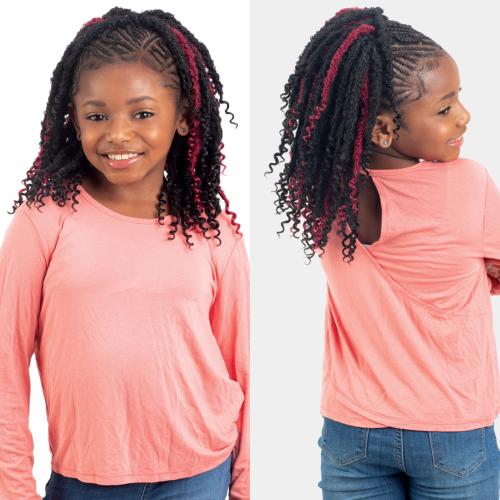 FreeTress Crochet Braids 3X Kids Butterfly Loc With Curls 8