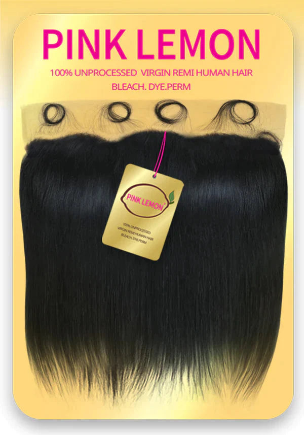 PINK LEMON - 13A 13X4 HD LACE FRONTAL STRAIGHT (HUMAN HAIR) Find Your New Look Today!