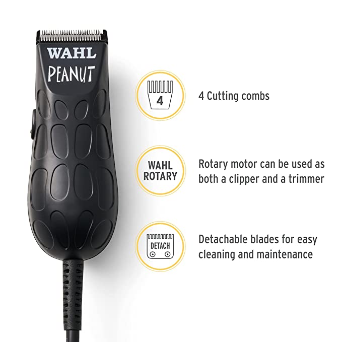 Wahl Professional - Peanut - Professional Beard Trimmer and Hair Clipper Kit - Adjustable Hair Cutting Tool with 4 Guide Combs - Black Find Your New Look Today!