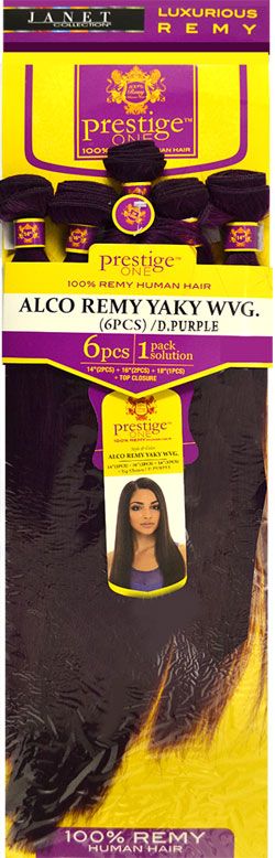 Janet Collection Prestige One 100% Remy HH Weave ALCO REMY YAKY WEAVING 6Pcs (1Pack Solution) - Hollywood Beauty STL