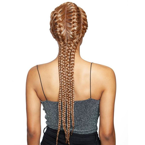 Red Carpet Premiere Ghana Braid Lace Front Wig RCBG02 ATHENA 28 Inch - Hollywood Beauty STL