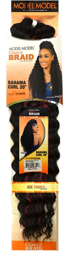 Model Model Glance Braid BAHAMA CURL 20 Inch - Hollywood Beauty STL