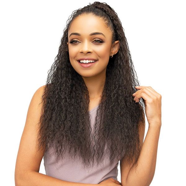 Janet Collection Synthetic Noir Everytime Drawstring Ponytail - BERRY D/S - Hollywood Beauty STL