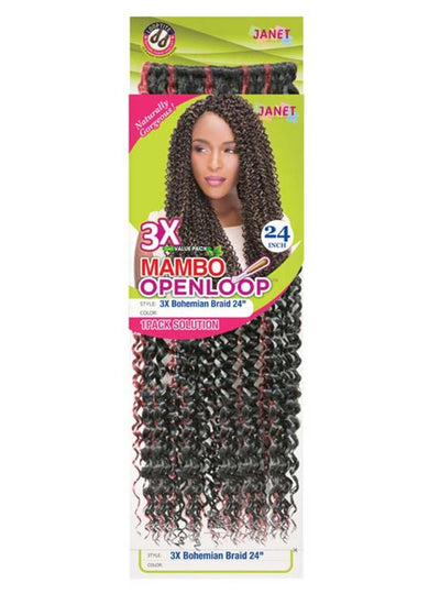 Janet Collection Noir BOHEMIAN Braid 24