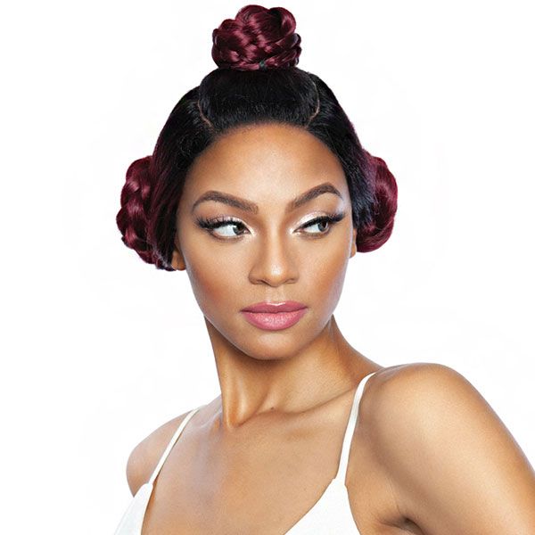 Brown Sugar Human Hair StyleMix Versatile Whole Lace Front Wig BSX10 TOP KNOTS STRAIGHT 26 Inch - Hollywood Beauty STL