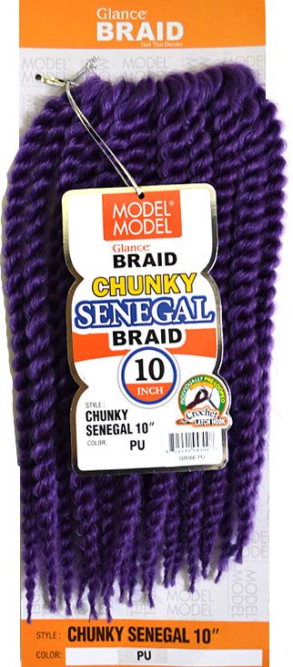 Model Model Glance Crochet Braid CHUNKY SENEGAL 10 INCH - Hollywood Beauty STL