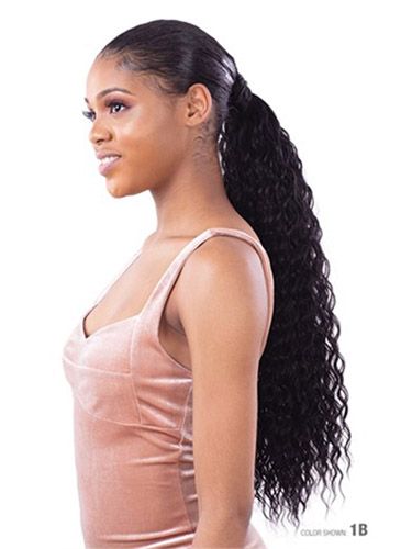 Model Model Synthetic Quick Wrap WEAVE PONYTAIL COASTAL WAVE - Hollywood Beauty STL