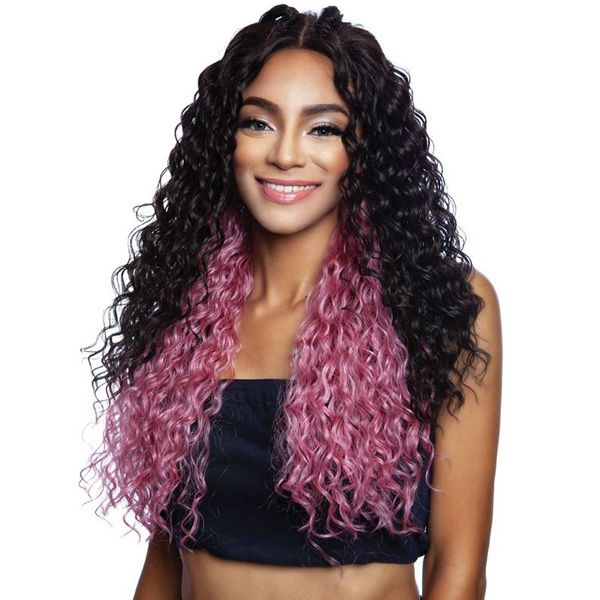 Mane Concept Synthetic Red Carpet Braided Lace Front Wig - RCTB202 DOUBLE DUTCH BRAID TOP KNOT - Hollywood Beauty STL
