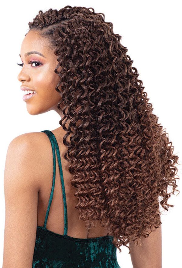 Model Model Glance Crochet Braid 3X  DOMINICAN CURL 16" Inch - Hollywood Beauty STL