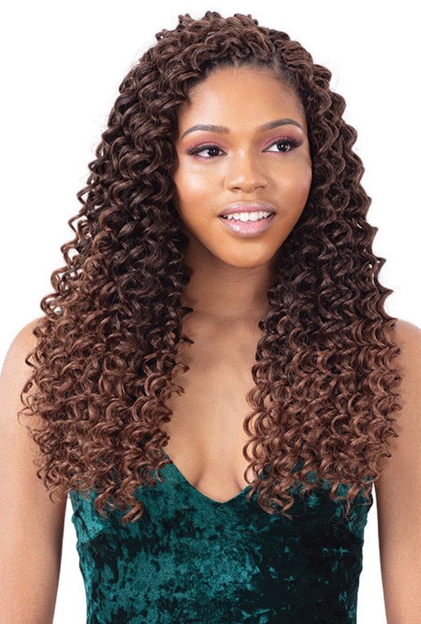 Model Model Glance Crochet Braid 3X  DOMINICAN CURL 16" Inch - Hollywood Beauty STL
